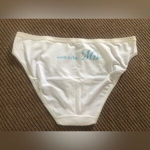 50% OFF SALE!!  Victoria’s Secret White Cotton Panty “SOON TO BE MRS…” Large